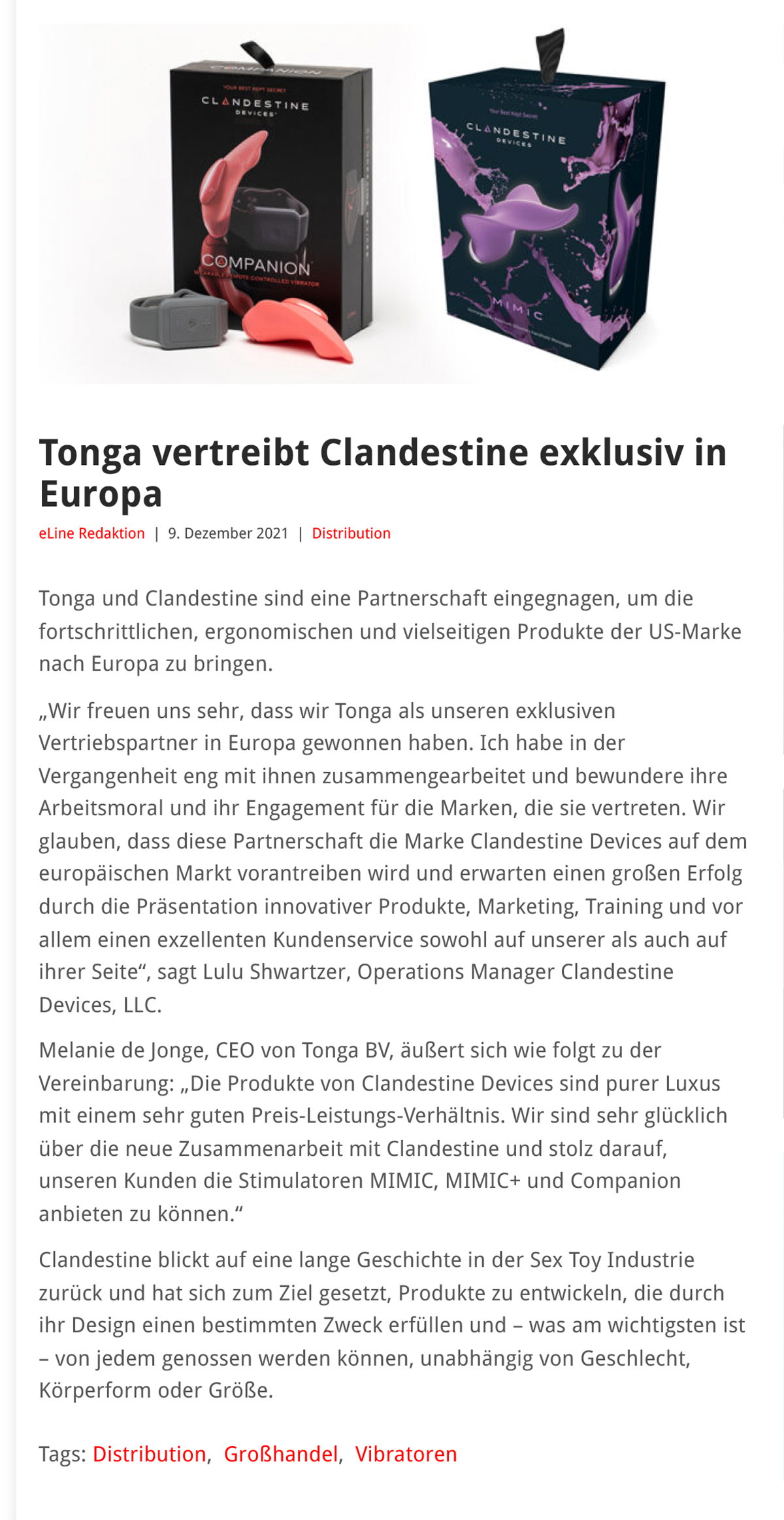 2021-12 eLine Online - Clandestine